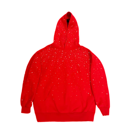 Rhinestone hooded sweater