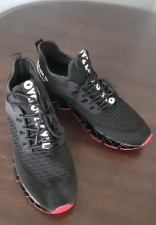 Men's Black Letter Lightweight Casual Shoes