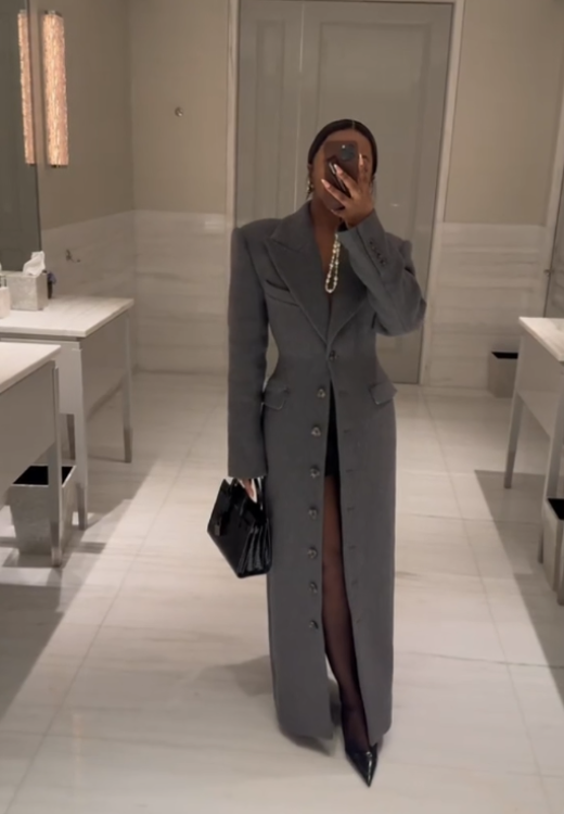Women's high-quality slim long trench coat