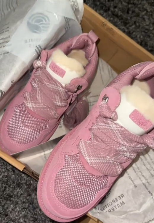 Autumn new pink bread casual shoes
