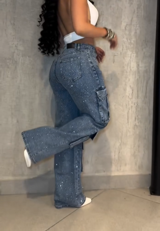 Multi-pocket Flash Drill denim overalls