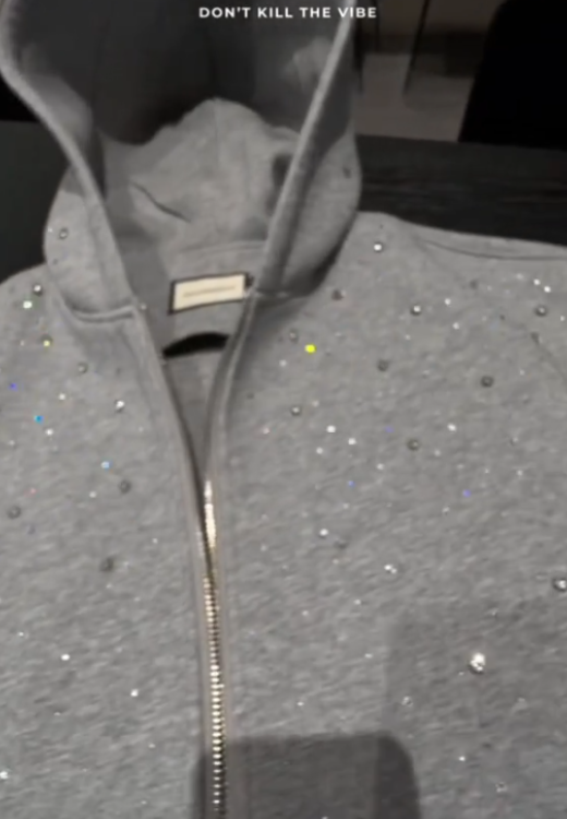 rhinestones streetwear hoodie
