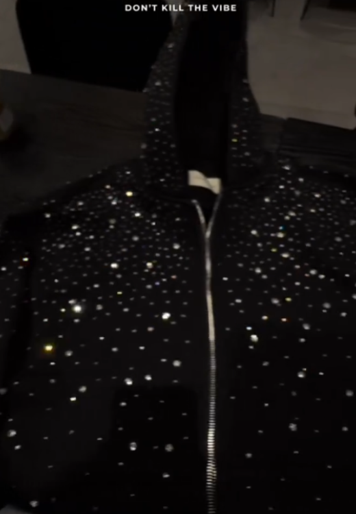 rhinestones streetwear hoodie