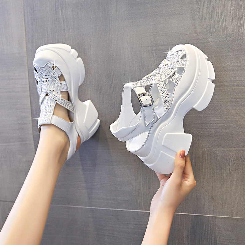 2025New platform sequined orthopedic sandals