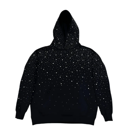 Rhinestone hooded sweater