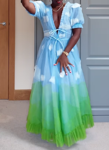 Elegant Sky Dress
