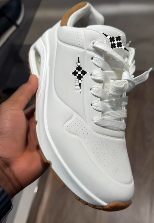 Men's white letter air cushion sneakers
