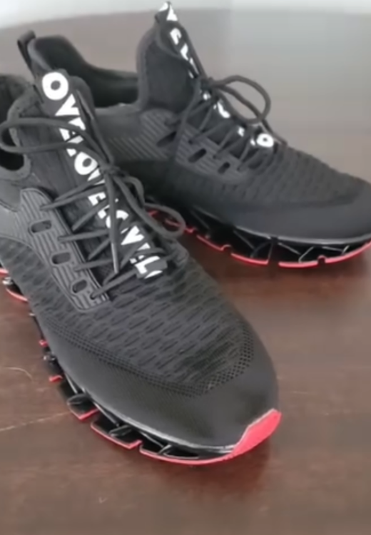 Men's Black Letter Lightweight Casual Shoes