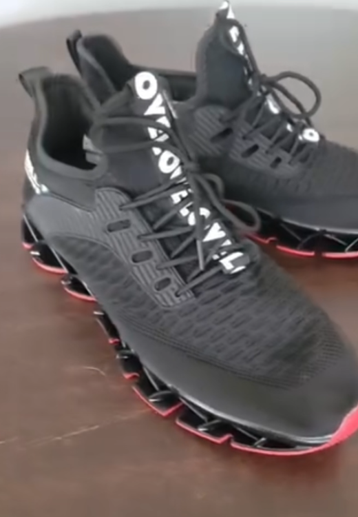 Men's Black Letter Lightweight Casual Shoes