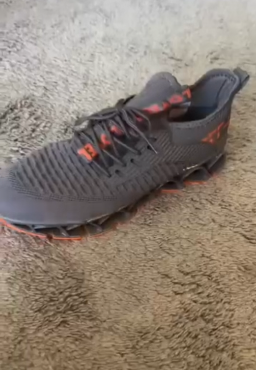 Men's red sole gray casual shoes