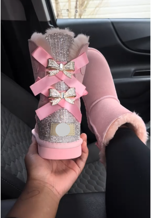 Flash diamond bow special boots