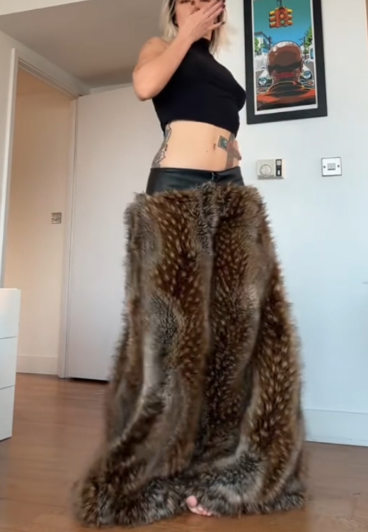Women's animal graphic long hair casual pants