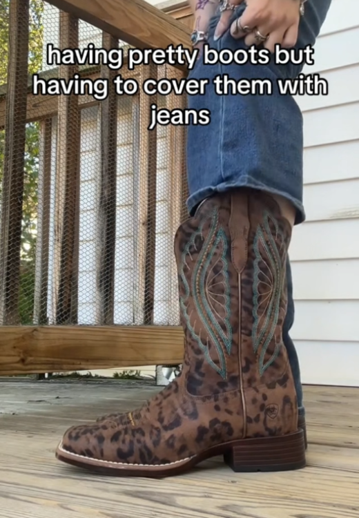 Leopard Butterfly Embroidered Boots