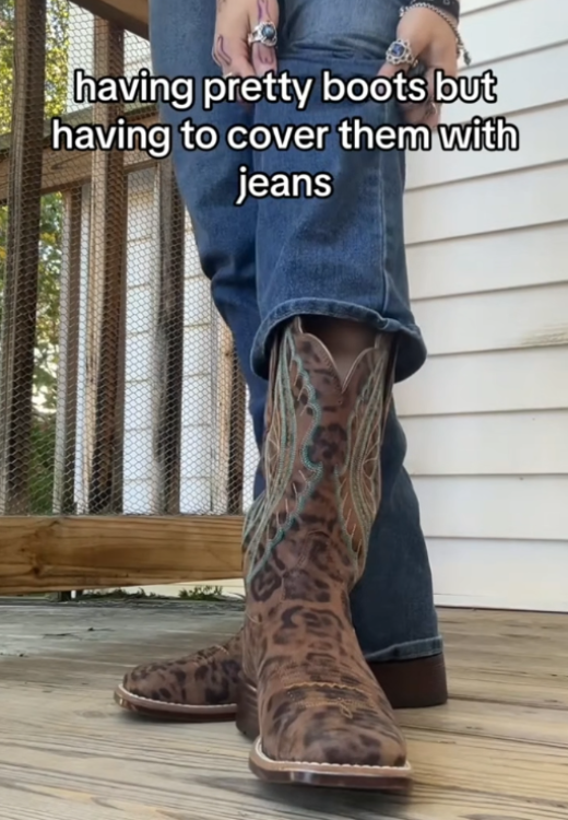 Leopard Butterfly Embroidered Boots