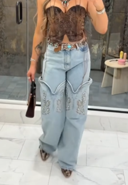 New Western Elegant Jeans in Autumn