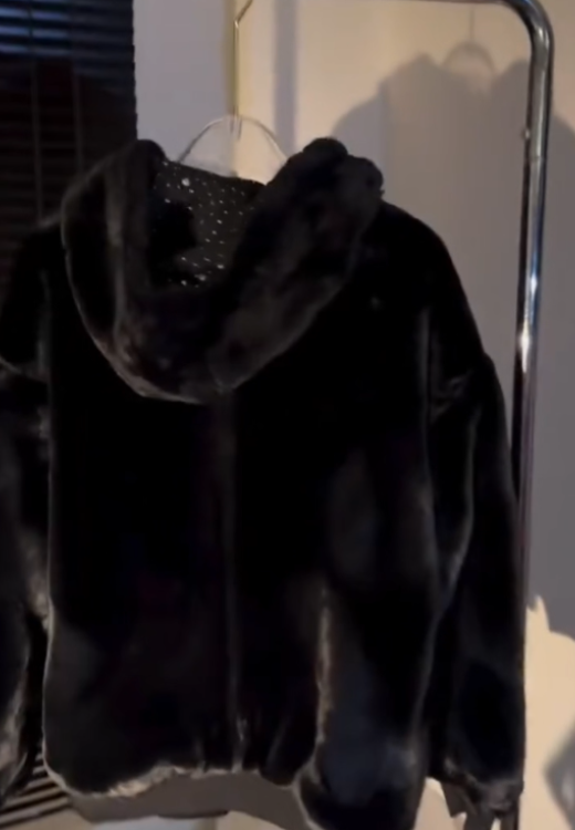 rhinestones thick fleece Hoodie