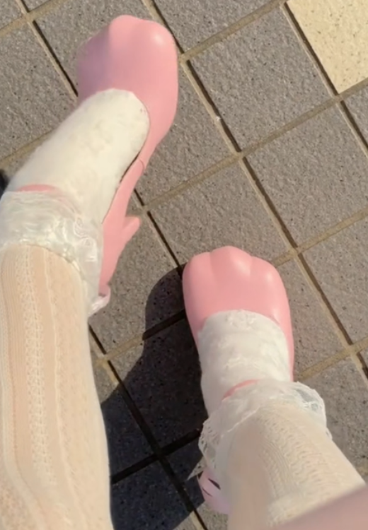 The pink Kitty heels