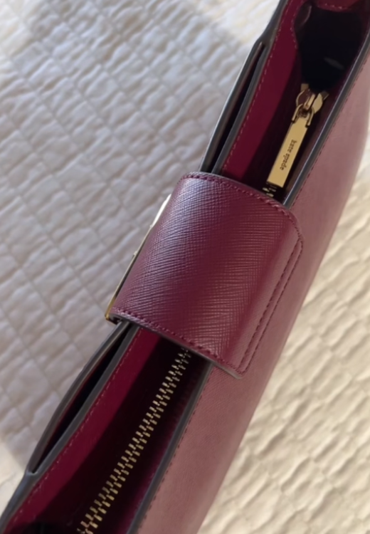Autumn  red embroidery handbag