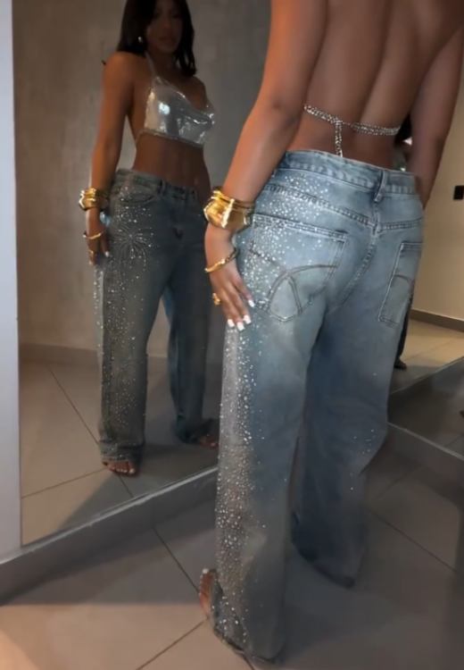 Fireworks rhinestone fashion jeans
