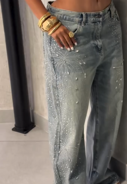 Fireworks rhinestone fashion jeans