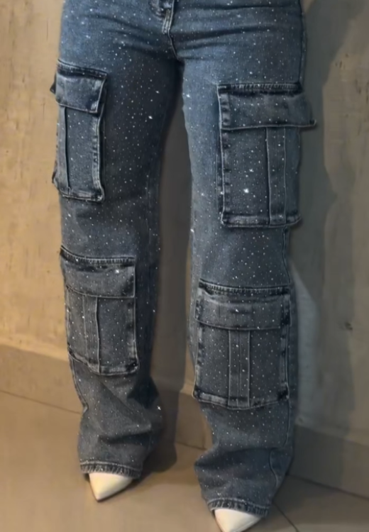 Multi-pocket Flash Drill denim overalls