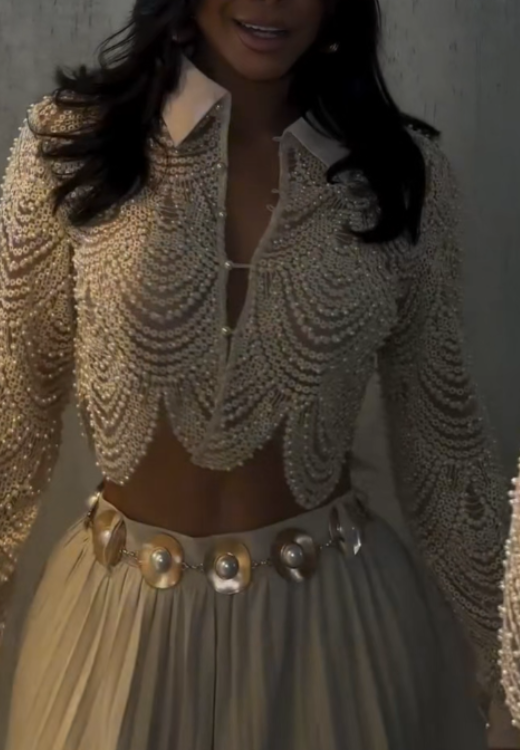 Handmade Pearl Chain Top