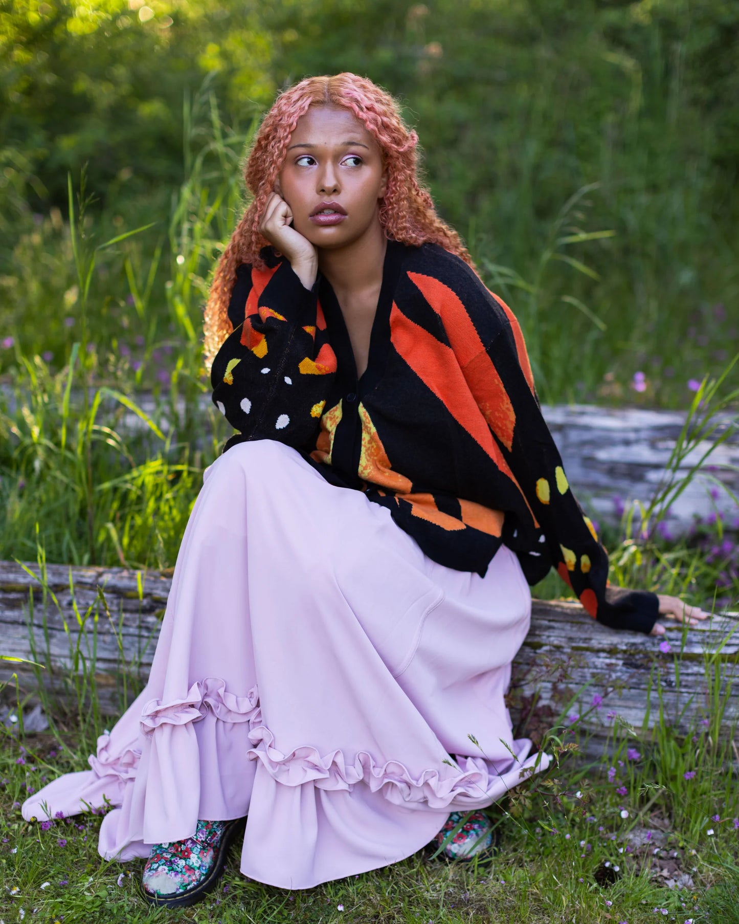 Butterfly knitted sweater
