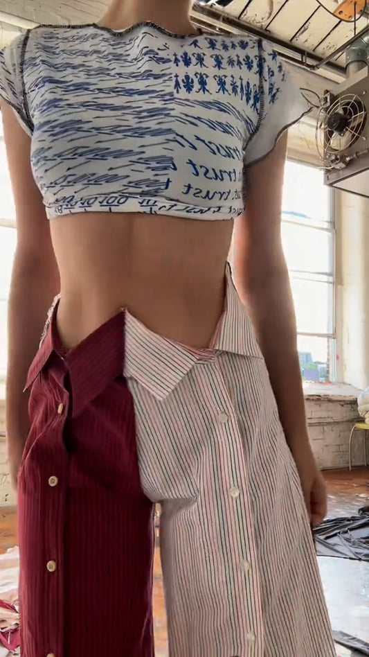 Shirt stitching fashion pants