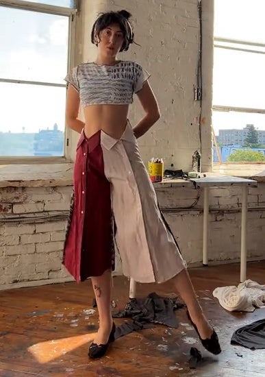 Shirt stitching fashion pants