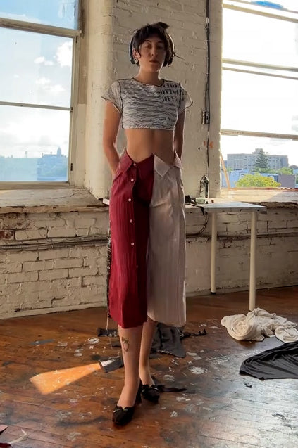 Shirt stitching fashion pants