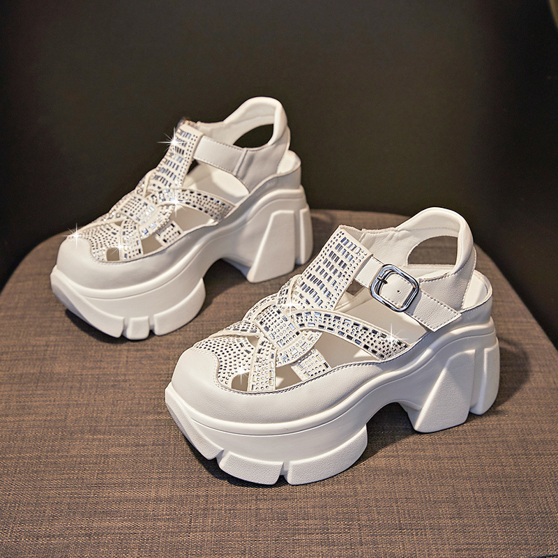 2025New platform sequined orthopedic sandals
