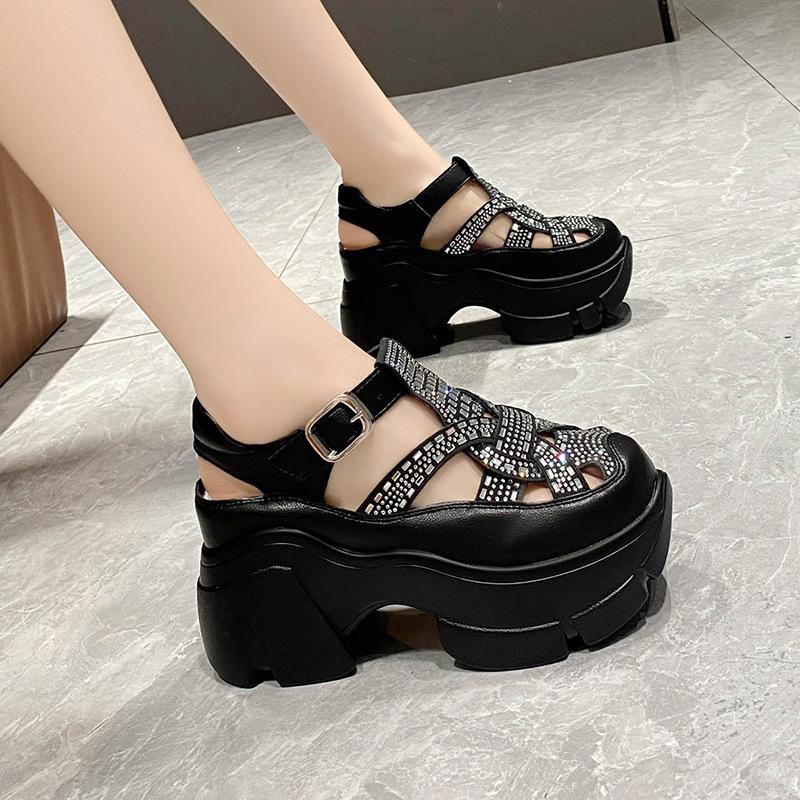 2025New platform sequined orthopedic sandals