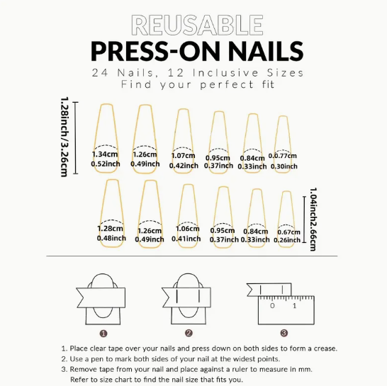Press On Nails with Musical Note Design - Halloween Nails