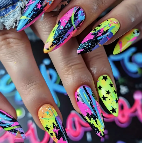 Graffiti Art with Stars & Splatter Designs