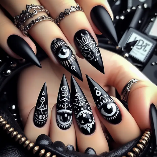 Halloween Spooky Press-On Nails Set