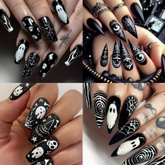 Halloween Spooky Press-On Nails Set