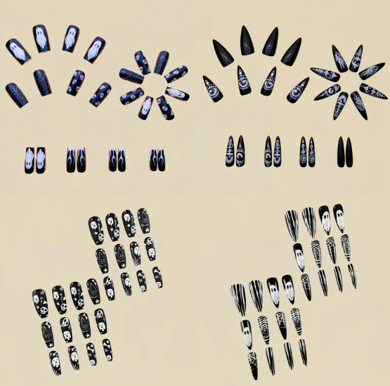 Halloween Spooky Press-On Nails Set