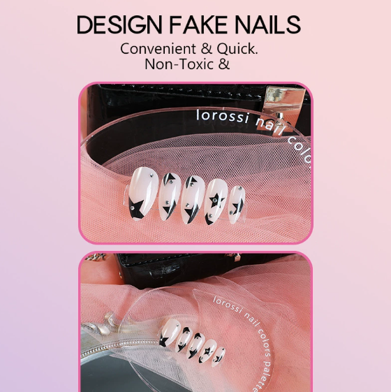 Elegant nude star almond nail