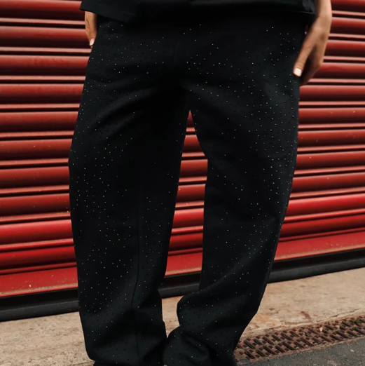 rhinestones streetwear hoodie